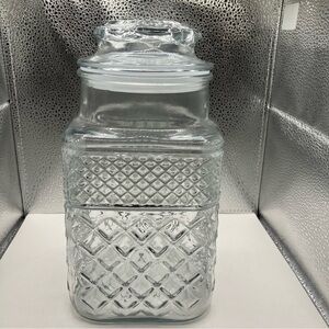 Glass Apothecary Storage Jar Canister Candy Cookie Jar with Lid